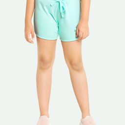Ariel Cotton Knit Im So Magical Text Printed Shorts - Sky Blue-image-79