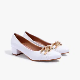 Carlton London Women Pointed Toe Party Block Pumps-13