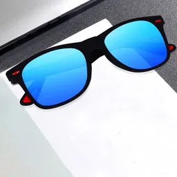 SPADEACES Unisex Polarised and UV Protected Wayfarer Sunglasses BLUE BLACK WAYFARAR-12_13-picture-23