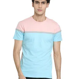 KUNDAN Colourblocked Pure Cotton T-shirt-image-31