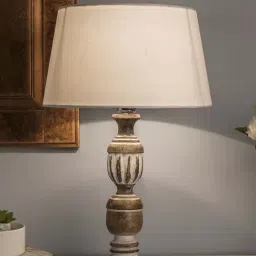 Homesake Brown Wooden Table Lamp (Bulb Included) - Set of 1-36