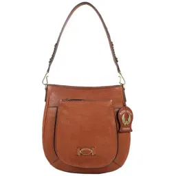 Hidesign Rockstar Metal Tan Solid Medium Shoulder Handbag-picture-38