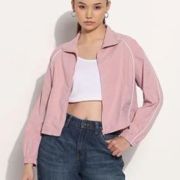 SHOWOFFFF Pink Solid Jacket-image-93