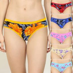 AROUSY Yellow & Red Printed Bikini Panties - Pack Of 6-picture-12