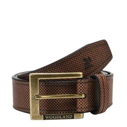 Woodland Brown Leather Waist Belt for Men-image-82