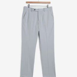 WES Formals by Westside Light Grey Slim Fit Trousers-image-93