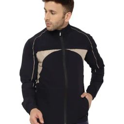 Chkokko Navy Full Sleeves Jacket-image-49
