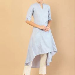 Soch Powder Blue High Low Kurta-picture-22