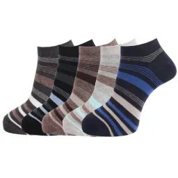 Dollar Multi Cotton Self Pattern Socks - Pack of 5-picture-38