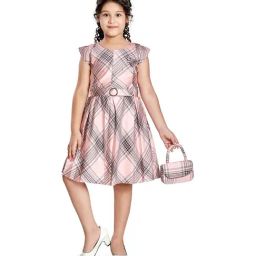 Peppermint Kids Pink Chequered Dress-picture-46