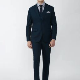Peter England Navy Slim Fit 3-Piece Suit-image-71