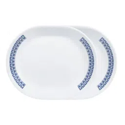 Corelle Livingware Wheeler Diamond 31cm Oval Serving Platter Pack of 2-40