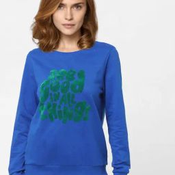 Vero Moda Blue Graphic print Sweatshirt-image-34