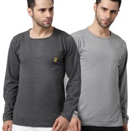 Vimal Jonney Grey Sports T-Shirt - Pack of 2-image-61