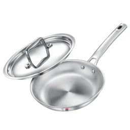 Prestige Splendid Silver Triply Fry Pan 20Cm 1.0L With SS Lid-image-98