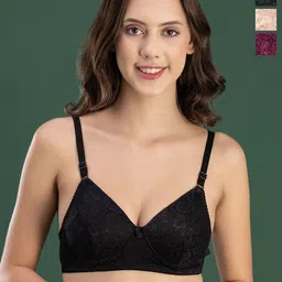DressBerry Floral Bra Medium Coverage Heavily Padded-3