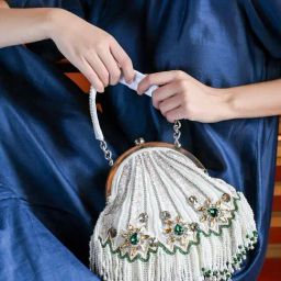 Odette White Embellished Handbag-picture-22