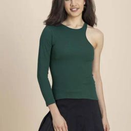 Moomaya Green Slim Fit Top-picture-37