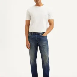 Levi's Blue Regular Fit Solid Jeans-picture-0