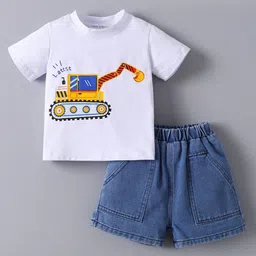 Mark & Mia Boys Printed Short Sleeves T-shirt With Shorts-37