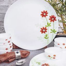 Cello White opalware Dinner Set - 18pcs-42