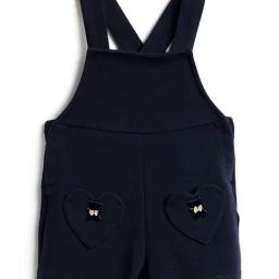 Chicco Girls Dark Blue Regular Fit Applique Dungaree-picture-7