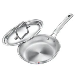 Prestige Splendid Silver Triply Fry Pan 26Cm 2.3L With SS Lid-image-58