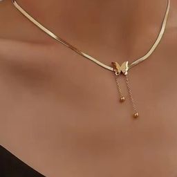 SZN Gold-Plated Butterfly Charm Necklace-picture-48