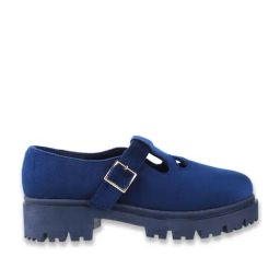 Catwalk Women's Wall St Boho Chic Blue Mary Jane Shoes-image-98