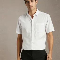 Louis Philippe White Cotton Regular Fit Shirt-picture-38