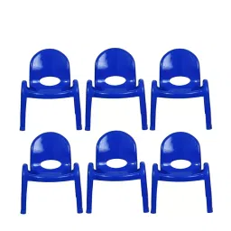 Maharaja Tommy Arm Rest Kids Plastic Chair Blue for 2-8 Years (Set of 6)-picture-0