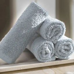 Maspar Blue Cotton Embroidery Face Towel - Set of 4-picture-33