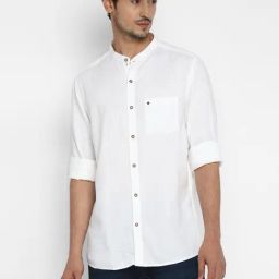 Turtle White Cotton Slim Fit Shirt-image-75