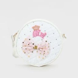 Ginger by Lifestyle White Embellished Sling Handbag-image-11