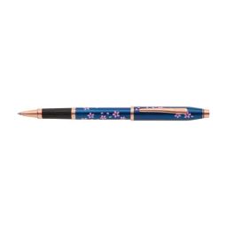 CROSS Translucent Lacquer Century II Cherry Blossom Translucent Blue Roller Ball Pen-11