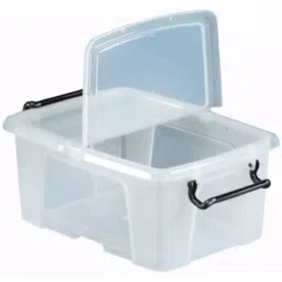 RS PRO 12L Transparent Polymer Small Storage Box, 170mm x 295mm x 400mm 8252322 Pack of 5 Pcs-picture-23