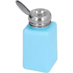 SCHOFIC One Touch Liquid ESD Safe Dispenser Pump Bottle 180 ml HDPE/Stainless Steel Blue (Pack of 5)-43