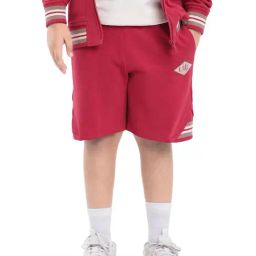 Rare Ones Boys Red Cotton Blend Applique Shorts-image-47