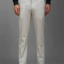 Louis Philippe Grey Slim Fit Printed Trousers-picture-31
