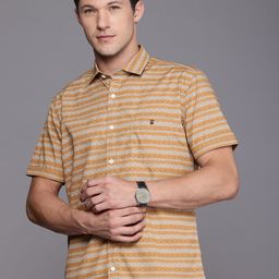 Louis Philippe Jeans Slim Fit Opaque Printed Pure Cotton Casual Shirt-image-42