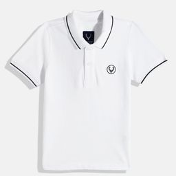 Allen Solly Junior Boys Polo Collar Monochrome Pure Cotton T-shirt-21