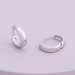 Kushal's Fashion Jewellery Rhodium-Plated Circular Shaped Hoop Earrings-picture-26