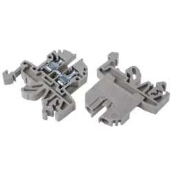 RS PRO Feed Through Terminal Block Beige Single-Level Screw Termination, 8725612-8
