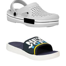 RIFOF Men Grey Flip Flops-image-67