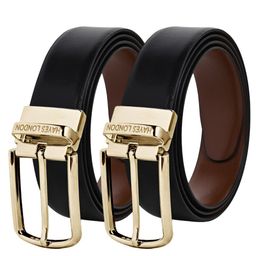 Hayes London Men 2 Leather Reversible Formal Belt-image-31