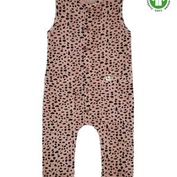 Turtledove London Knit Sleeveless Dungaree Leopard Print - Beige Black-image-85