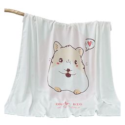 Bembika Bamboo Cotton Muslin Swaddle Blanket Baby, Totoro Printed, 110x110cm - White-image-44