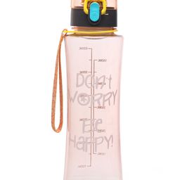 Be Happy Water bottle with Push Button Cap Orange - 600 ml-image-1