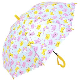 Little Surprise Box Cute Cat Face Printed Umbrella - Blue-12
