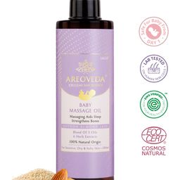AreoVeda Baby Massage Oil Massage Strengthens Bones, Improves Sleep Lab Tested, Ecocert Certified, EWG Verified - 200 ml-image-41